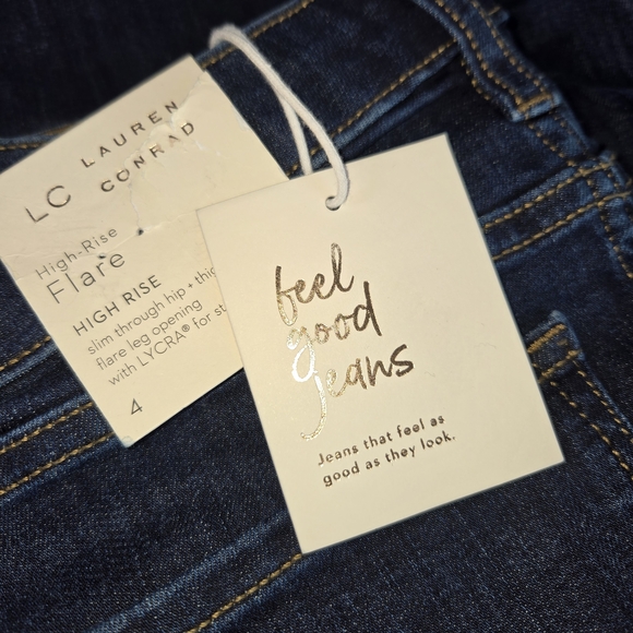 LC Lauren Conrad NEW Super High-Rise Flare Jeans - Size 4 - Picture 5 of 8
